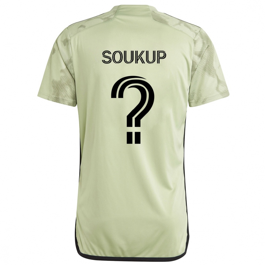 Kids Football Alixson Soukup #0 Light Green Away Jersey 2024/25 T-Shirt Nz