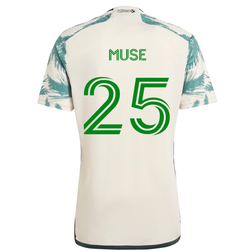 Kids Football Trey Muse #25 Beige Brown Away Jersey 2024/25 T-Shirt Nz