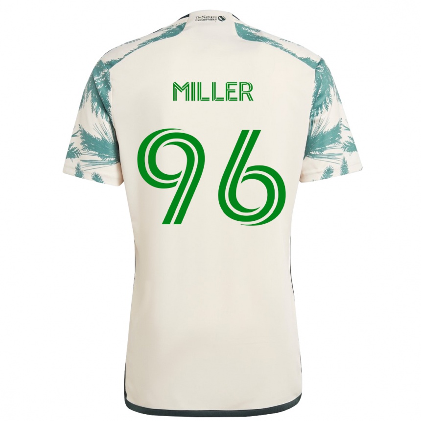 Kids Football Carver Miller #96 Beige Brown Away Jersey 2024/25 T-Shirt Nz