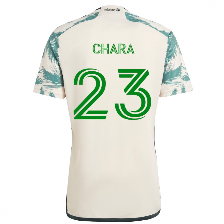 Kids Football Yimmi Chará #23 Beige Brown Away Jersey 2024/25 T-Shirt Nz