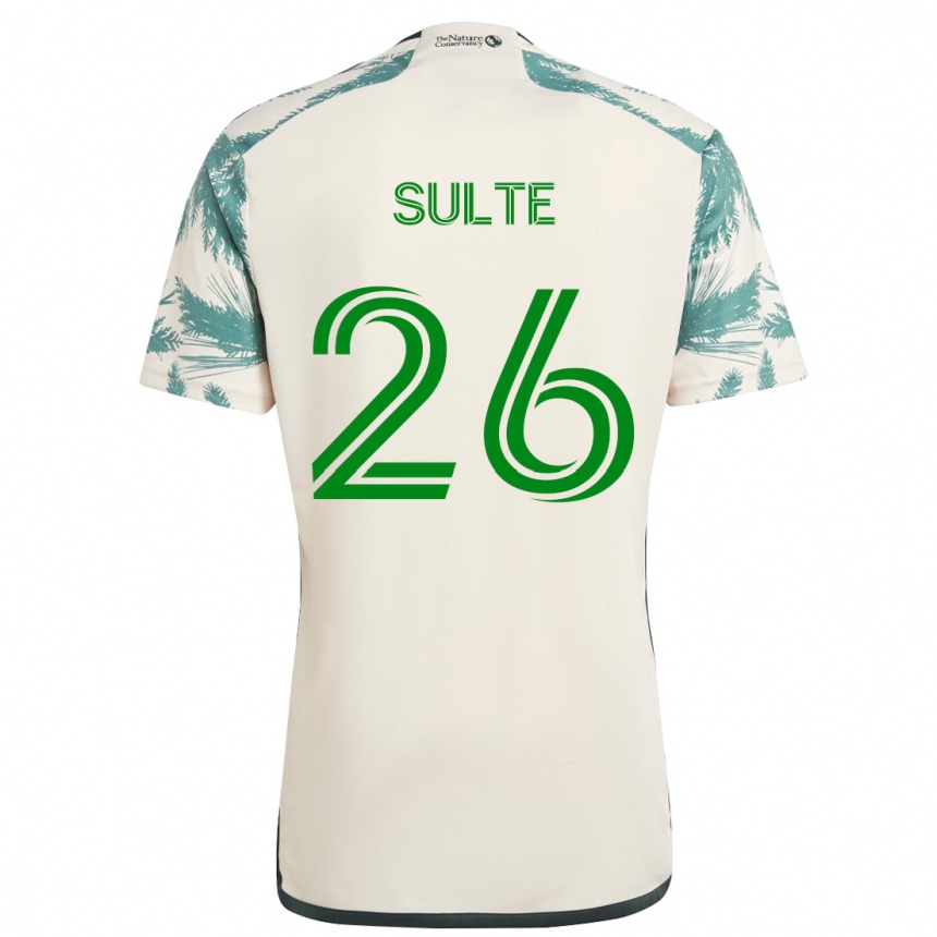 Kids Football Hunter Sulte #26 Beige Brown Away Jersey 2024/25 T-Shirt Nz