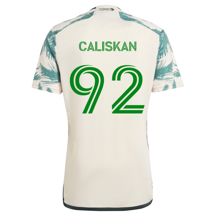 Kids Football Noel Caliskan #92 Beige Brown Away Jersey 2024/25 T-Shirt Nz