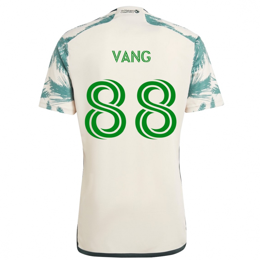 Kids Football Michael Vang #88 Beige Brown Away Jersey 2024/25 T-Shirt Nz