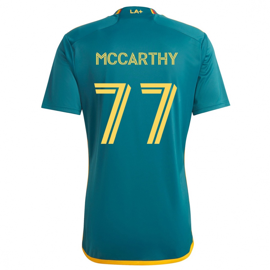 Kids Football John Mccarthy #77 Green Yellow Away Jersey 2024/25 T-Shirt Nz