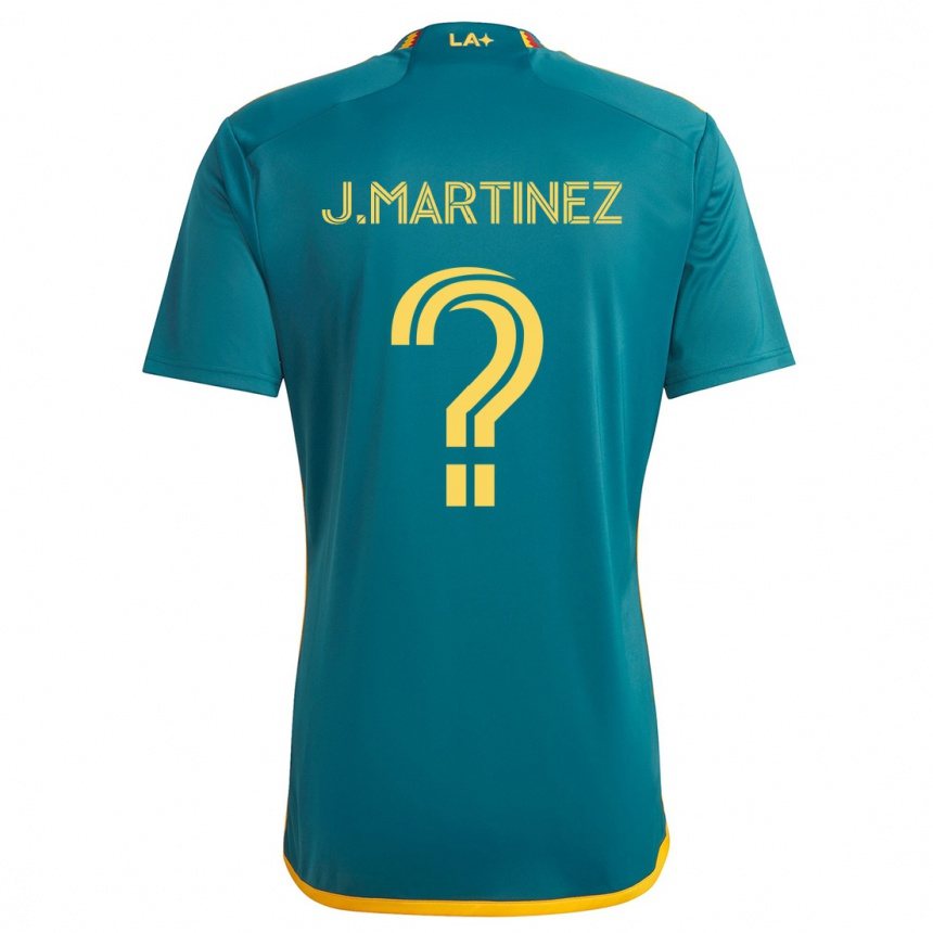 Kids Football Juan Martinez #0 Green Yellow Away Jersey 2024/25 T-Shirt Nz