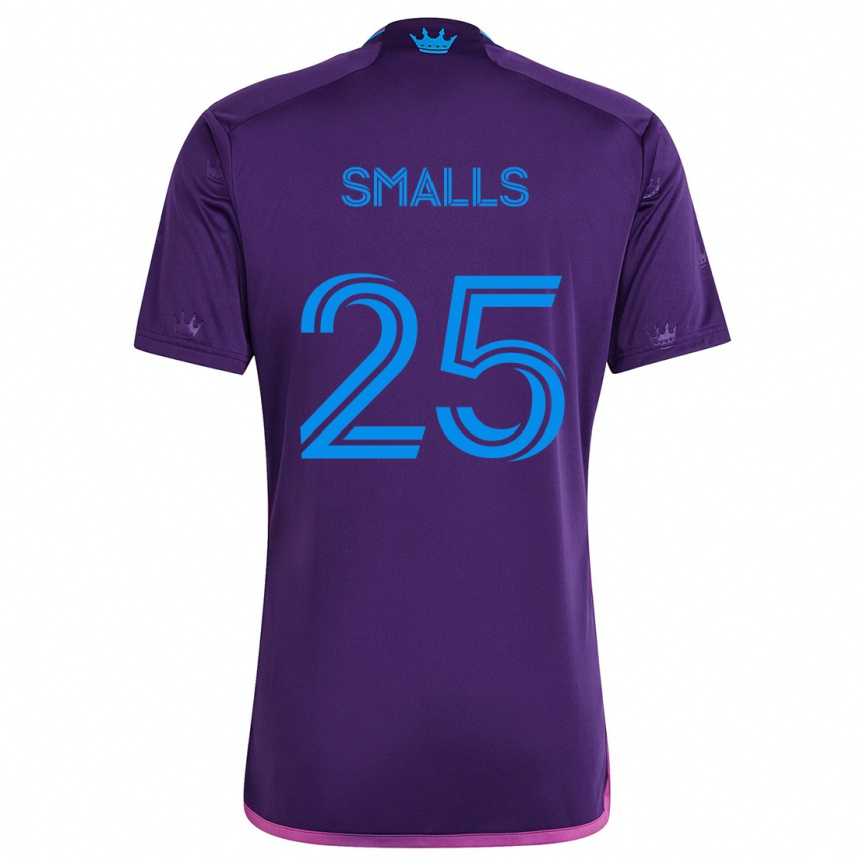 Kids Football Tyger Smalls #25 Purple Blue Away Jersey 2024/25 T-Shirt Nz