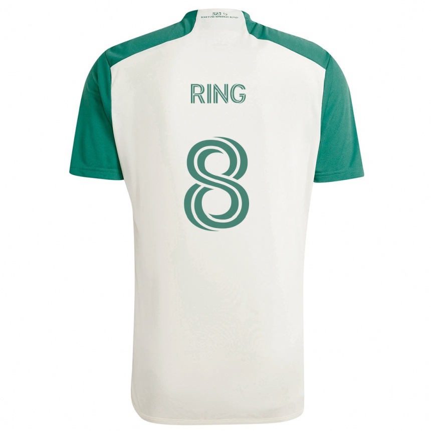 Kids Football Alexander Ring #8 Tan Green Away Jersey 2024/25 T-Shirt Nz