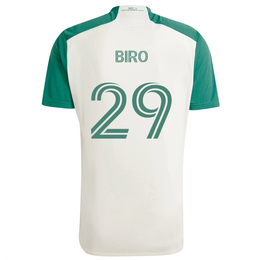 Kids Football Guilherme Biro #29 Tan Green Away Jersey 2024/25 T-Shirt Nz