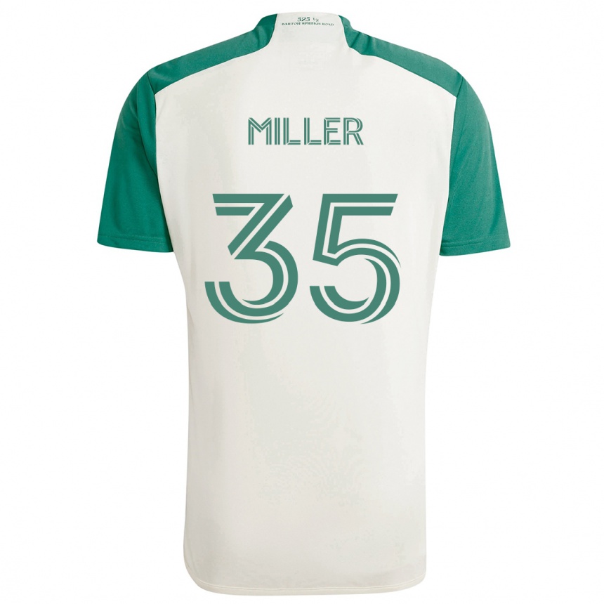 Kids Football Mason Miller #35 Tan Green Away Jersey 2024/25 T-Shirt Nz