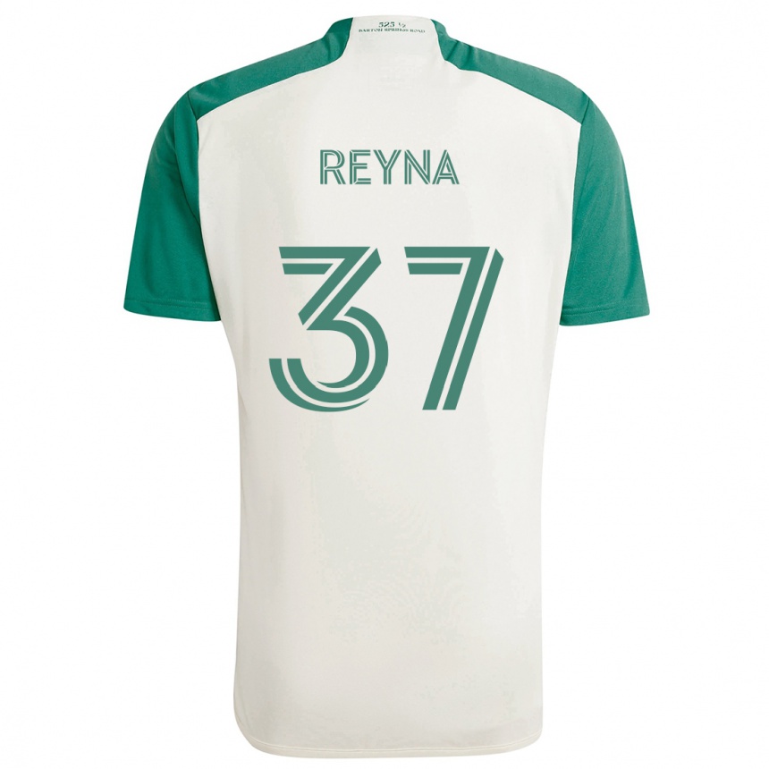 Kids Football Joah Reyna #37 Tan Green Away Jersey 2024/25 T-Shirt Nz