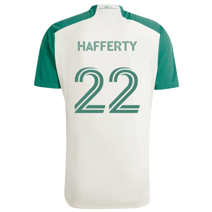 Kids Football Joe Hafferty #22 Tan Green Away Jersey 2024/25 T-Shirt Nz