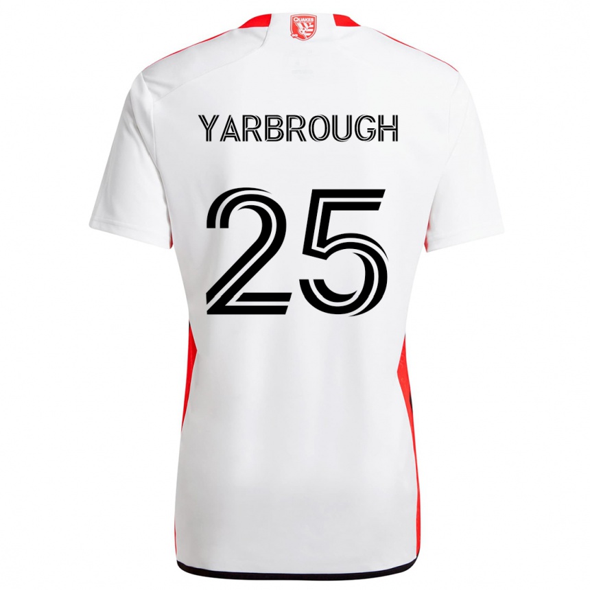 Kids Football William Yarbrough #25 White Red Away Jersey 2024/25 T-Shirt Nz