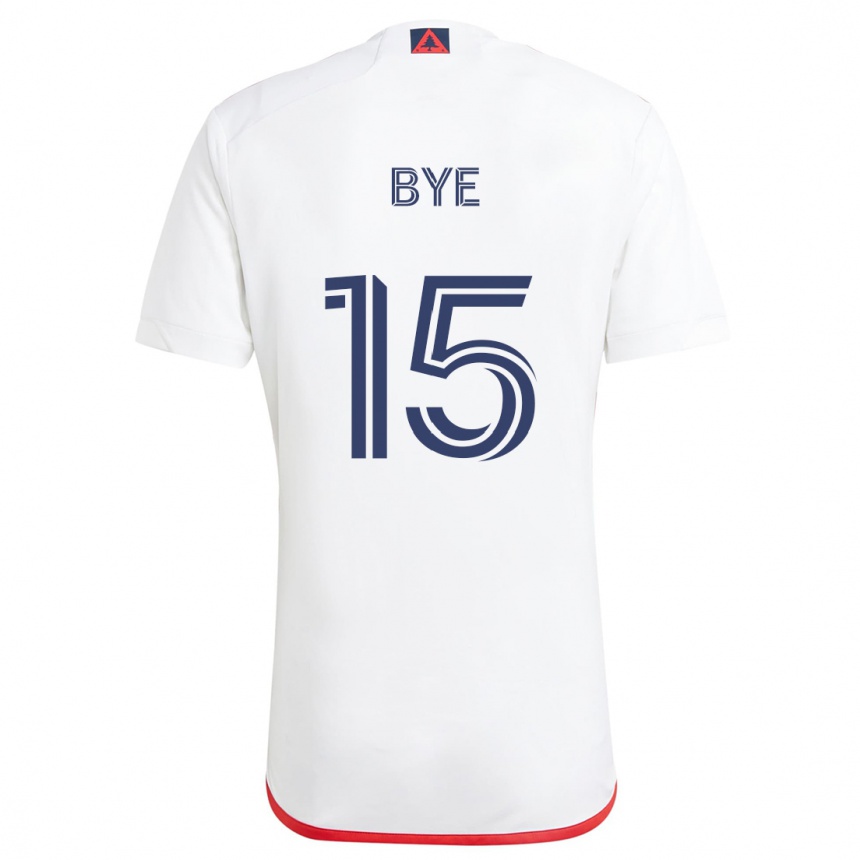 Kids Football Brandon Bye #15 White Red Away Jersey 2024/25 T-Shirt Nz