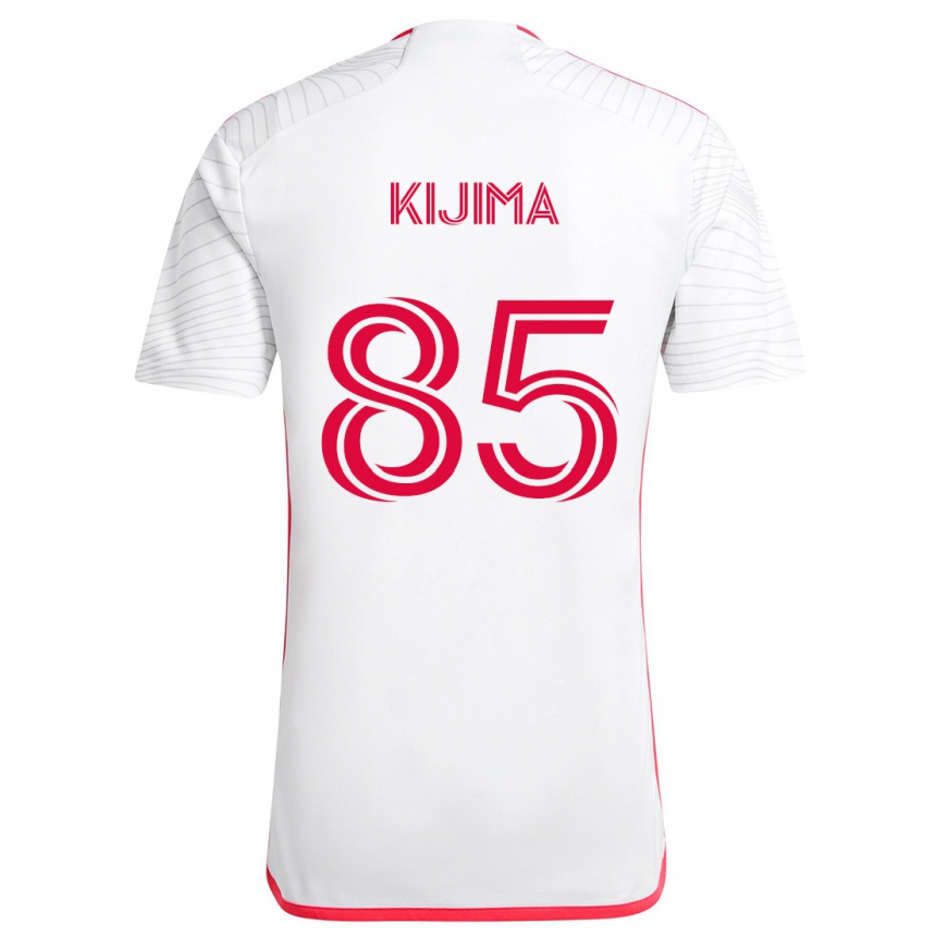 Kids Football Hosei Kijima #85 White Red Away Jersey 2024/25 T-Shirt Nz