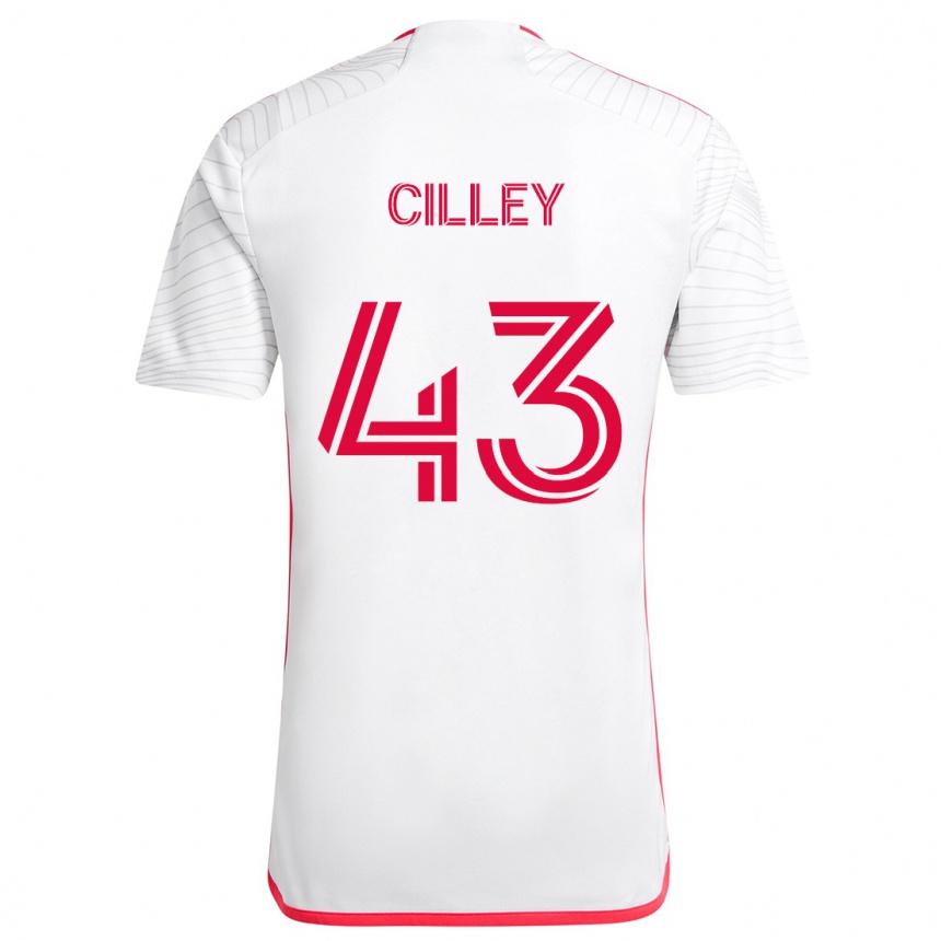 Kids Football Cam Cilley #43 White Red Away Jersey 2024/25 T-Shirt Nz