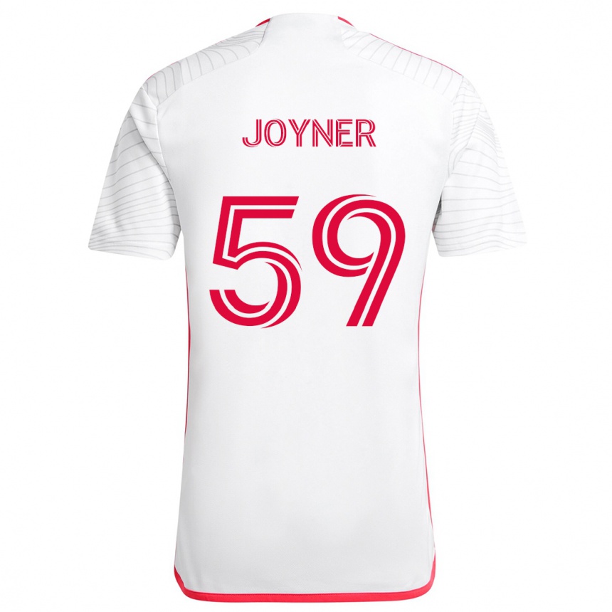 Kids Football Mykhi Joyner #59 White Red Away Jersey 2024/25 T-Shirt Nz