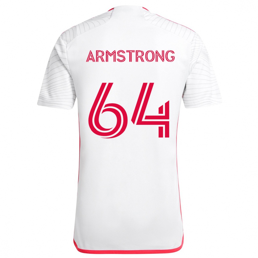 Kids Football Dida Armstrong #64 White Red Away Jersey 2024/25 T-Shirt Nz