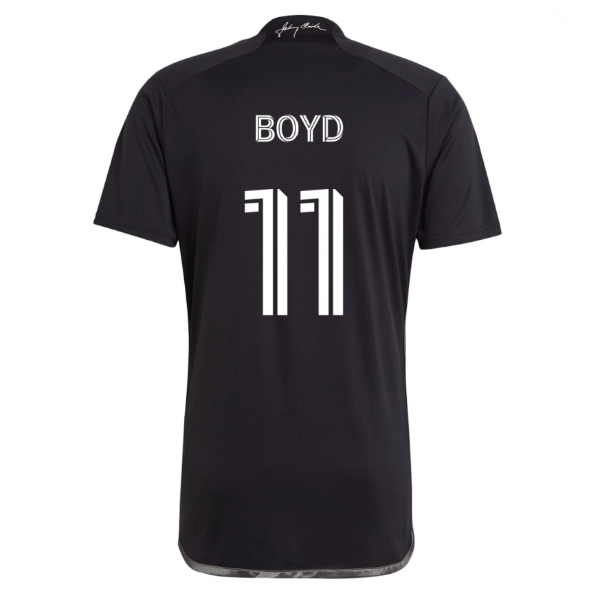 Kids Football Tyler Boyd #11 Black Away Jersey 2024/25 T-Shirt Nz