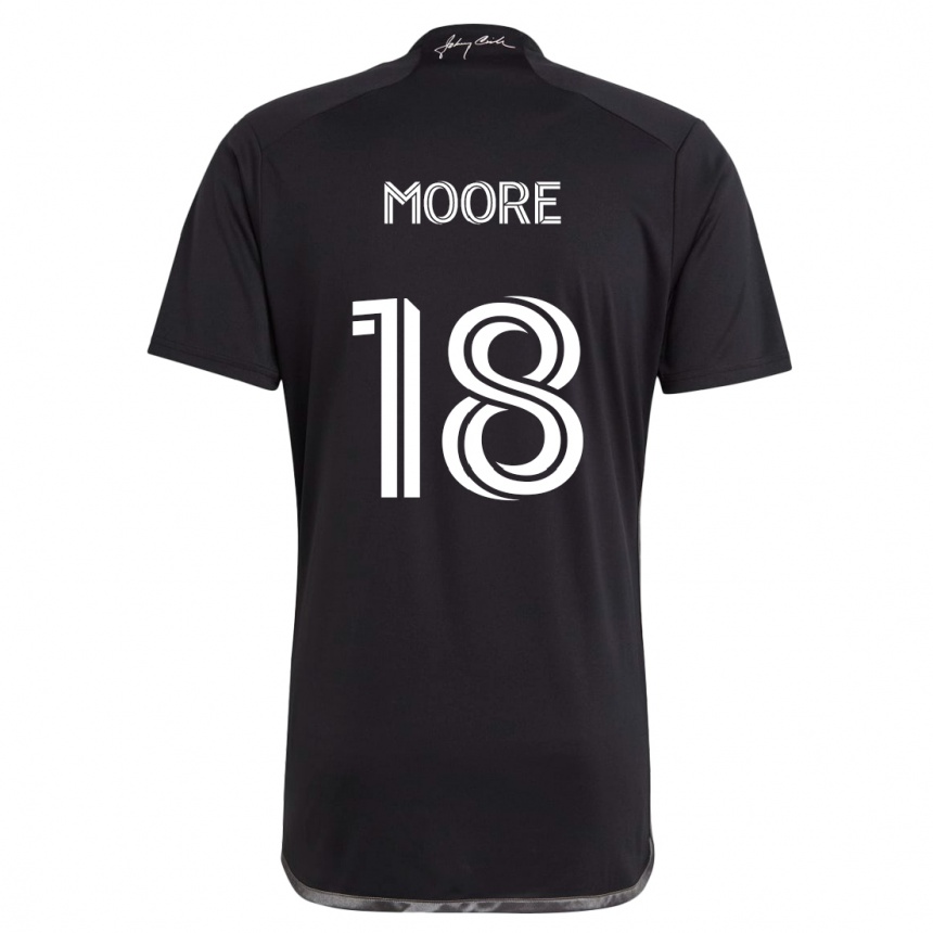 Kids Football Shaq Moore #18 Black Away Jersey 2024/25 T-Shirt Nz