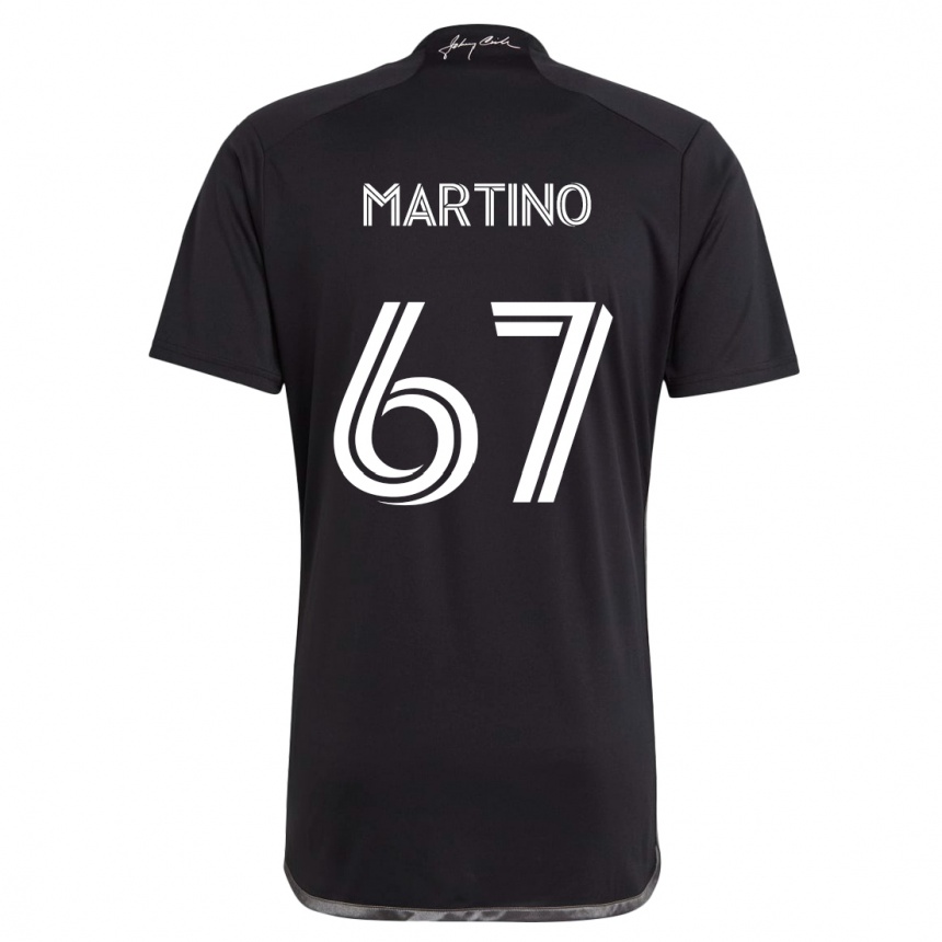 Kids Football Ben Martino #67 Black Away Jersey 2024/25 T-Shirt Nz