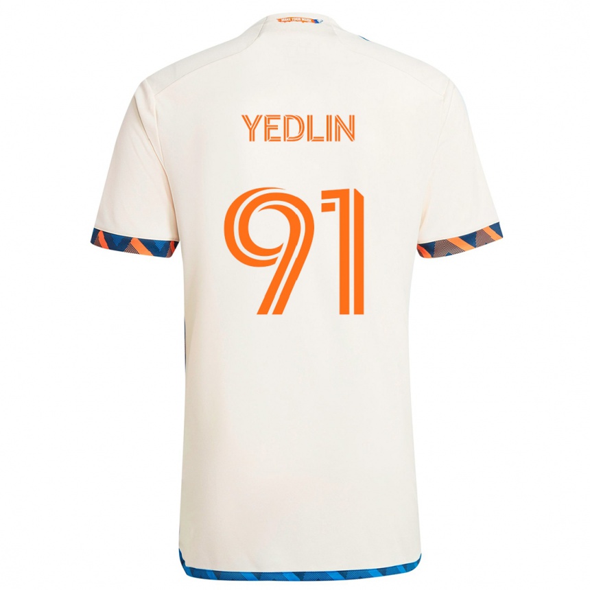 Kids Football Deandre Yedlin #91 White Orange Away Jersey 2024/25 T-Shirt Nz