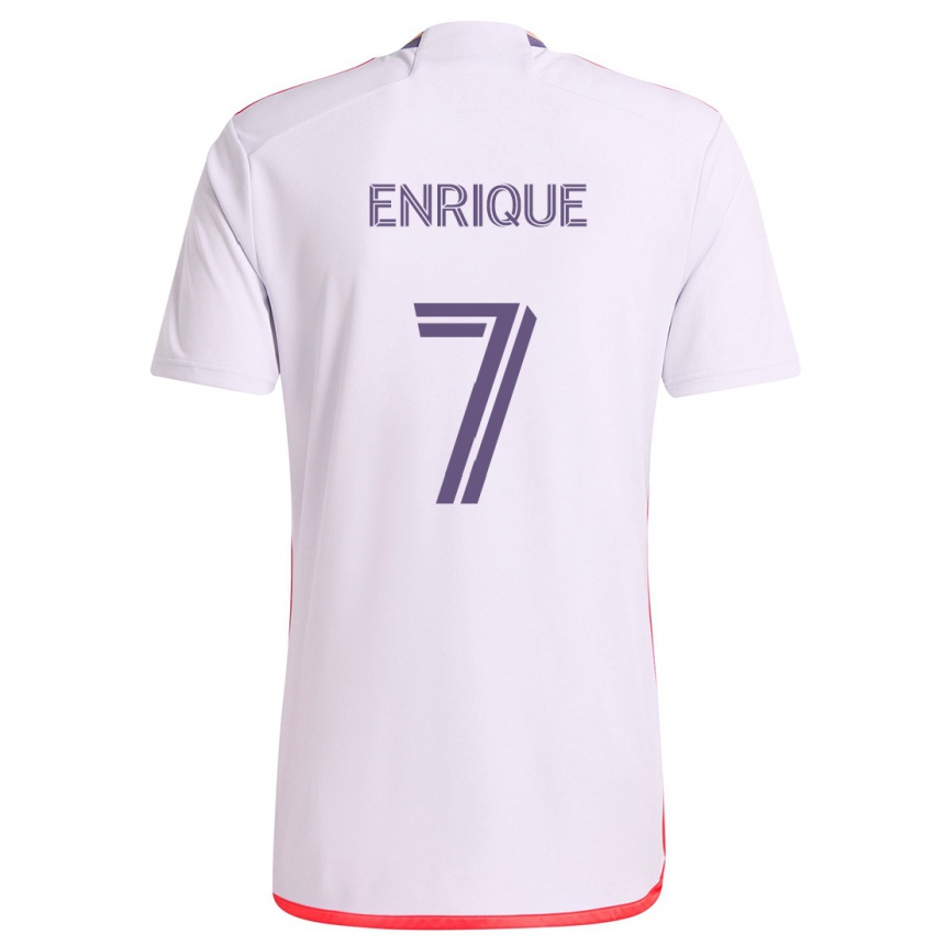 Kids Football Ramiro Enrique #7 White Red Purple Away Jersey 2024/25 T-Shirt Nz