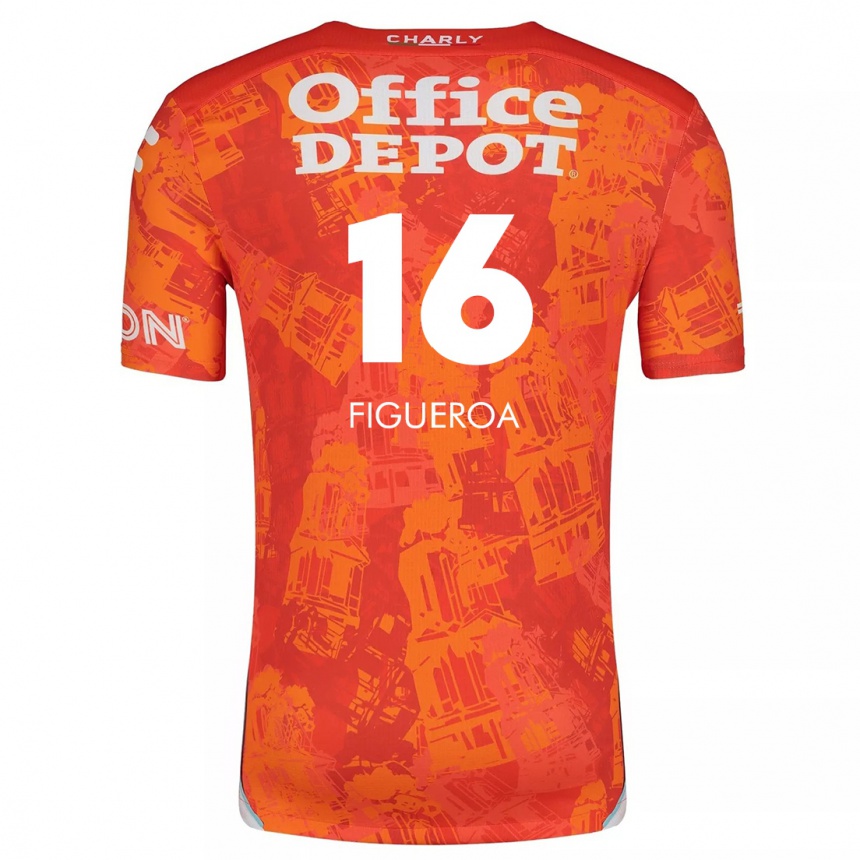 Kids Football Antonio Figueroa #16 Orange White Away Jersey 2024/25 T-Shirt Nz