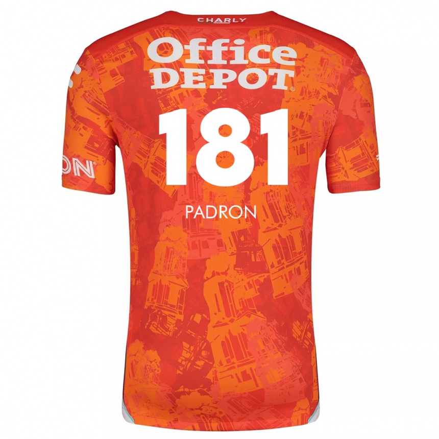 Kids Football Romeo Padrón #181 Orange White Away Jersey 2024/25 T-Shirt Nz