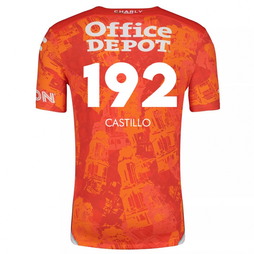 Kids Football José Castillo #192 Orange White Away Jersey 2024/25 T-Shirt Nz