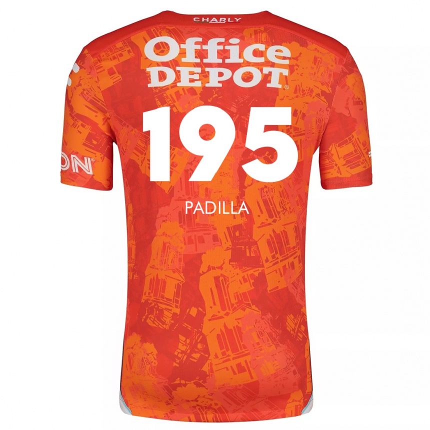 Kids Football Ángel Padilla #195 Orange White Away Jersey 2024/25 T-Shirt Nz