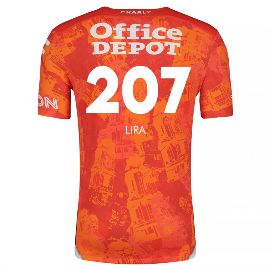 Kids Football Almir Lira #207 Orange White Away Jersey 2024/25 T-Shirt Nz