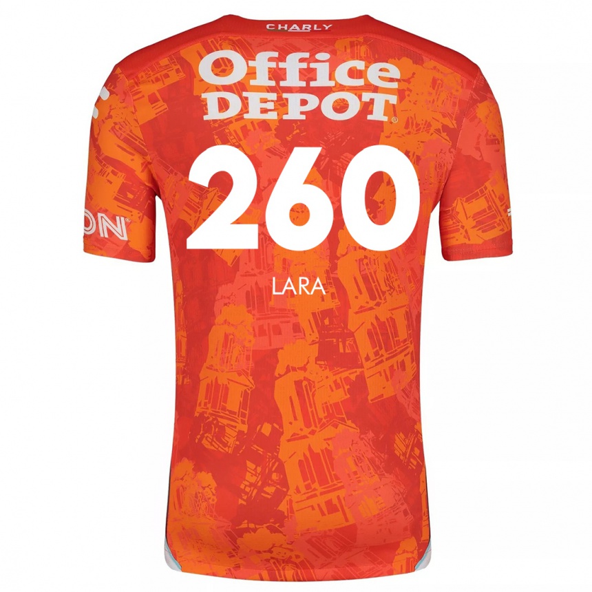 Kids Football Jesús Lara #260 Orange White Away Jersey 2024/25 T-Shirt Nz