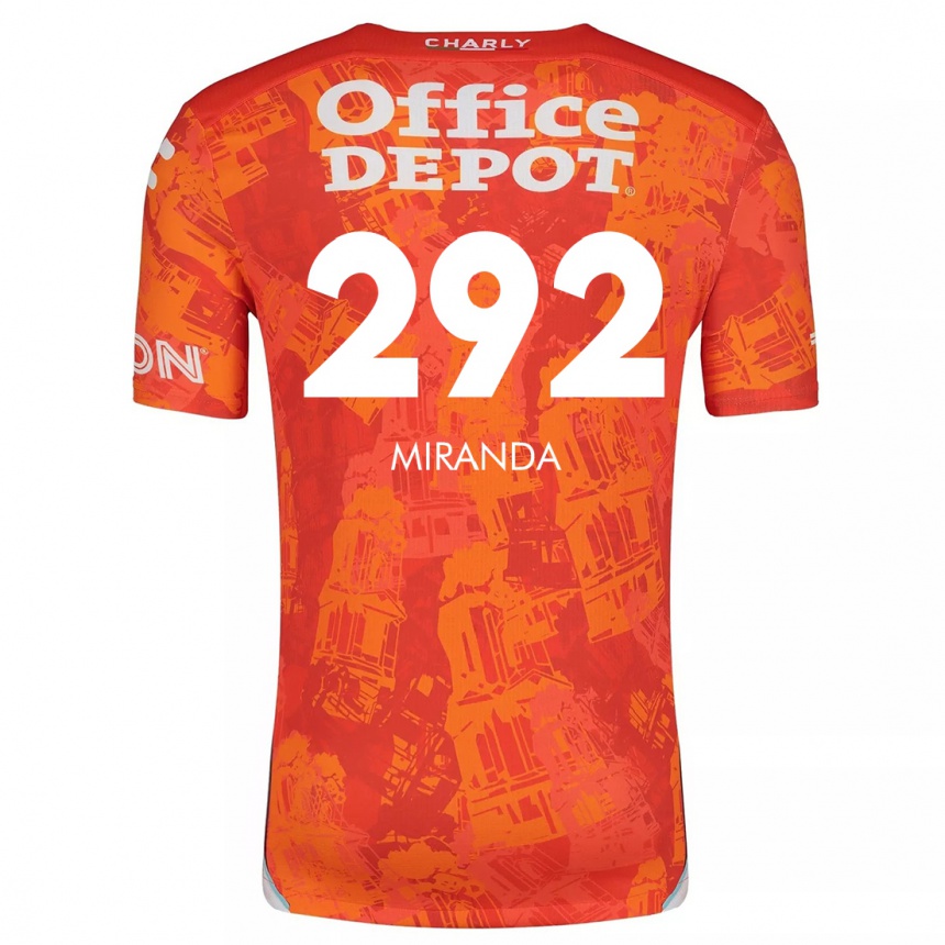 Kids Football Herbey Miranda #292 Orange White Away Jersey 2024/25 T-Shirt Nz