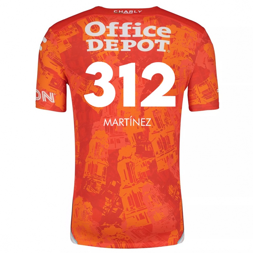 Kids Football Ulises Martínez #312 Orange White Away Jersey 2024/25 T-Shirt Nz