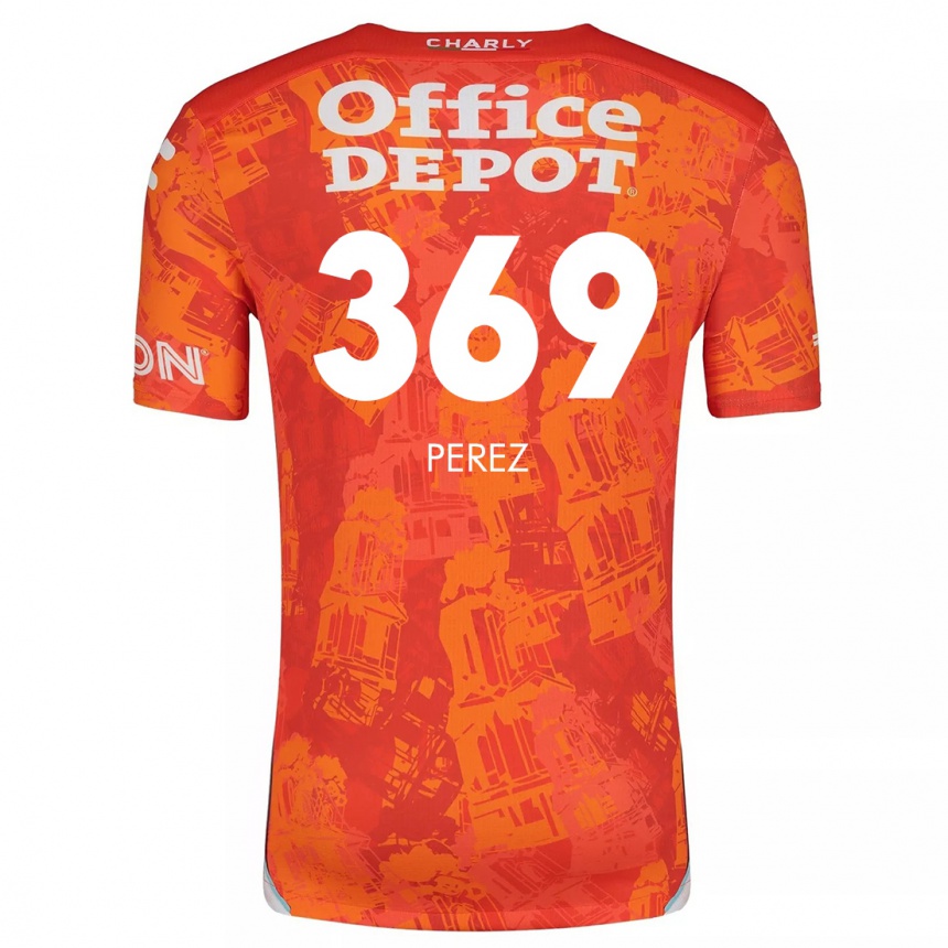 Kids Football Santiago Pérez #369 Orange White Away Jersey 2024/25 T-Shirt Nz