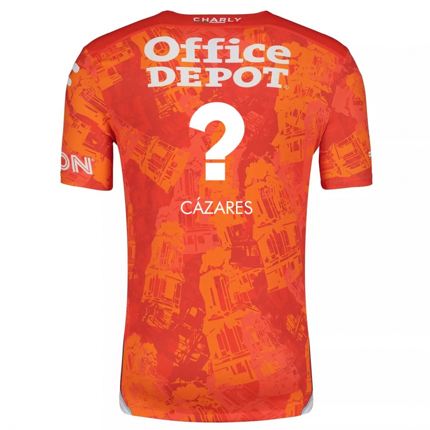 Kids Football Dimas Cázares #0 Orange White Away Jersey 2024/25 T-Shirt Nz