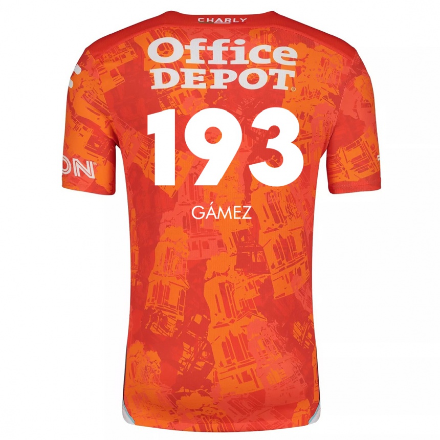 Kids Football Juan Gámez #193 Orange White Away Jersey 2024/25 T-Shirt Nz