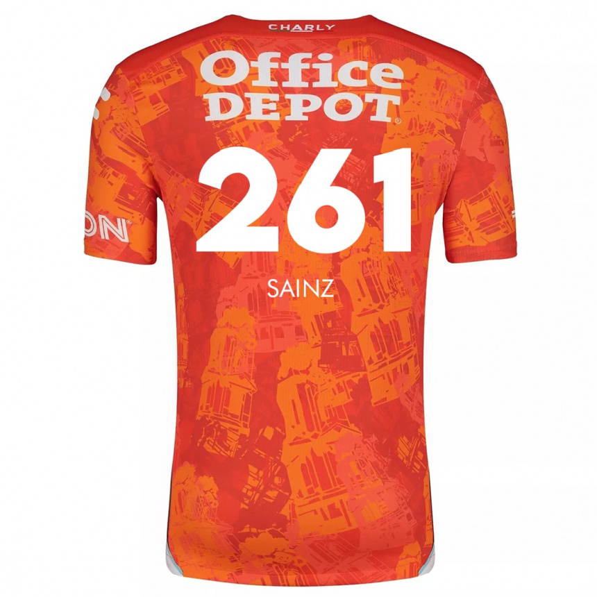 Kids Football Diego Sáinz #261 Orange White Away Jersey 2024/25 T-Shirt Nz