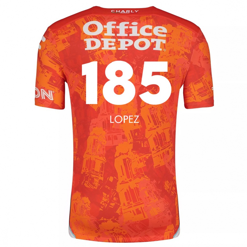 Kids Football René López #185 Orange White Away Jersey 2024/25 T-Shirt Nz