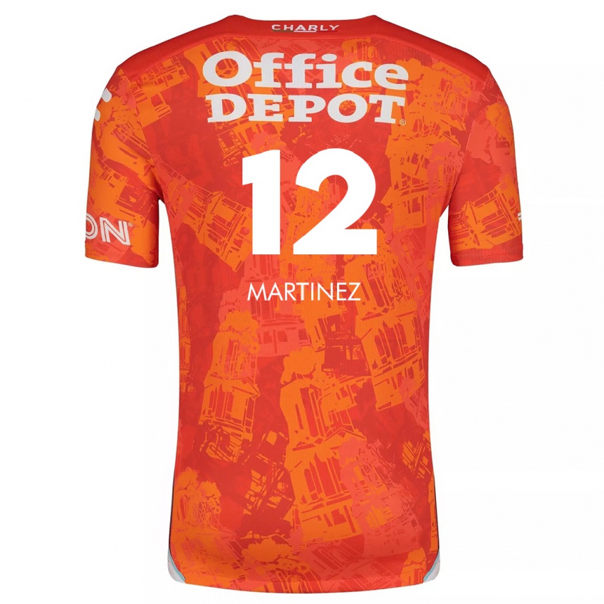 Kids Football Sofía Martínez #12 Orange White Away Jersey 2024/25 T-Shirt Nz