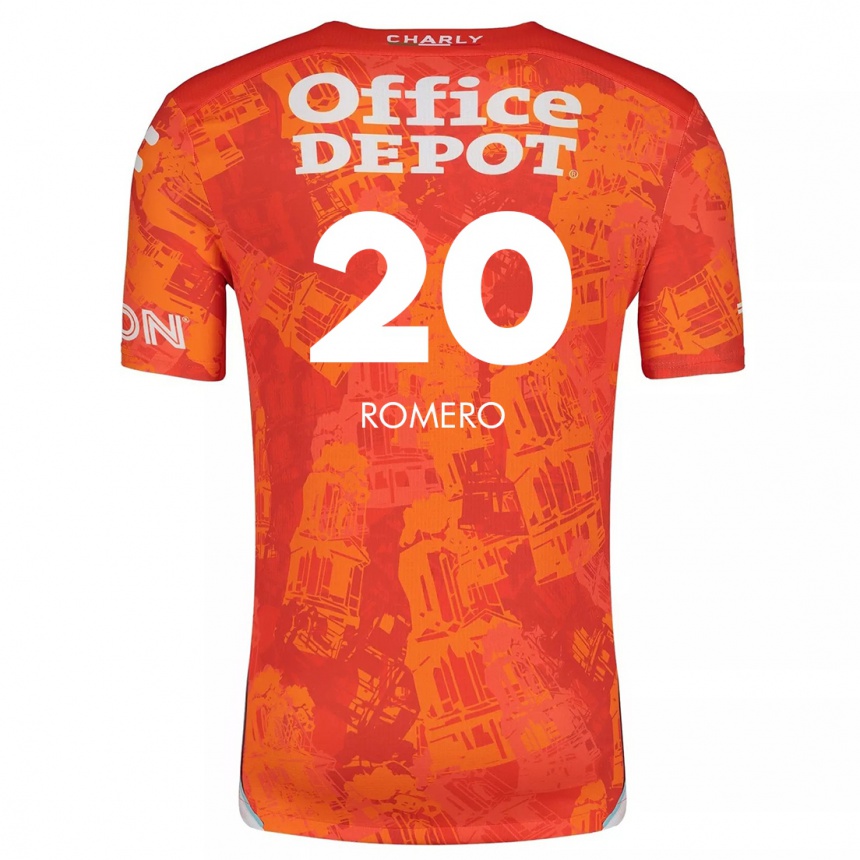 Kids Football Tamara Romero #20 Orange White Away Jersey 2024/25 T-Shirt Nz