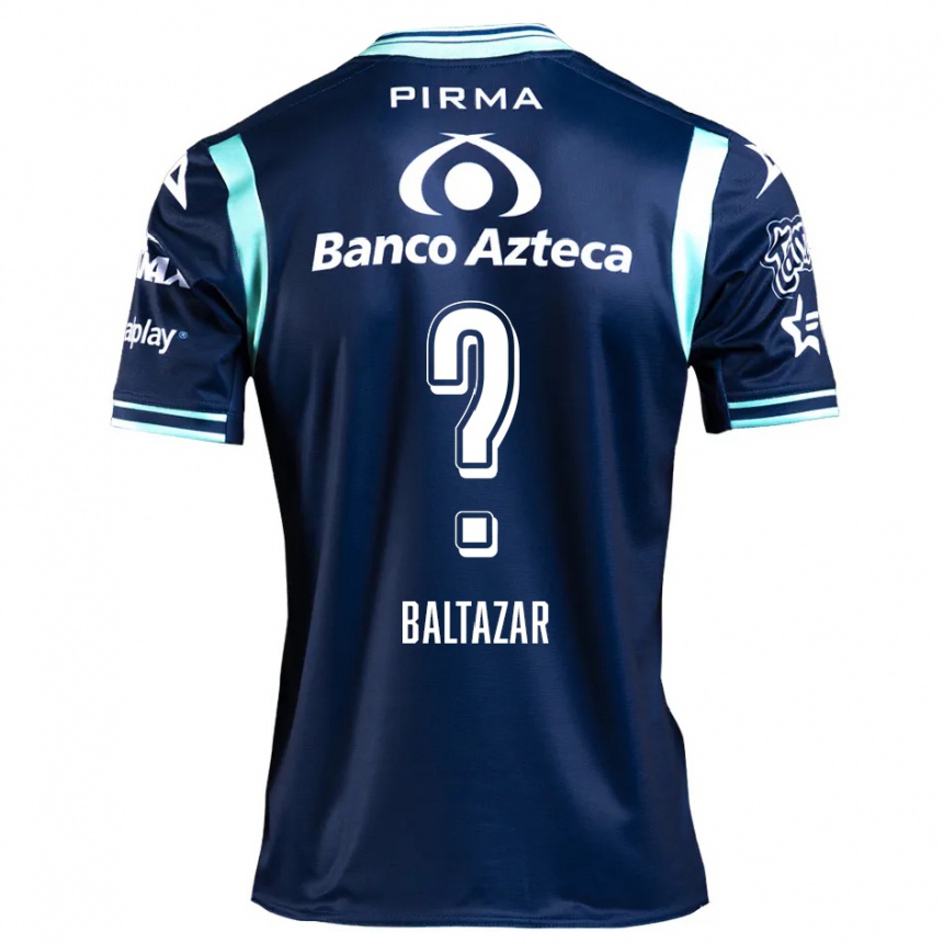 Kids Football Carlos Baltazar #0 Navy Blue Away Jersey 2024/25 T-Shirt Nz