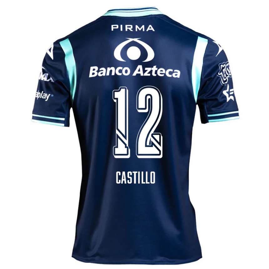 Kids Football Raúl Castillo #12 Navy Blue Away Jersey 2024/25 T-Shirt Nz