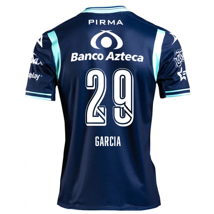 Kids Football Emiliano García #29 Navy Blue Away Jersey 2024/25 T-Shirt Nz