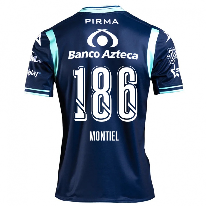 Kids Football Santiago Montiel #186 Navy Blue Away Jersey 2024/25 T-Shirt Nz