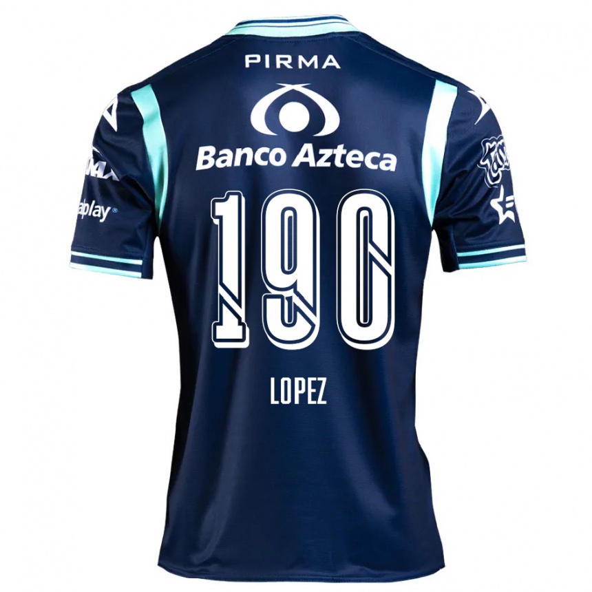 Kids Football Josué López #190 Navy Blue Away Jersey 2024/25 T-Shirt Nz