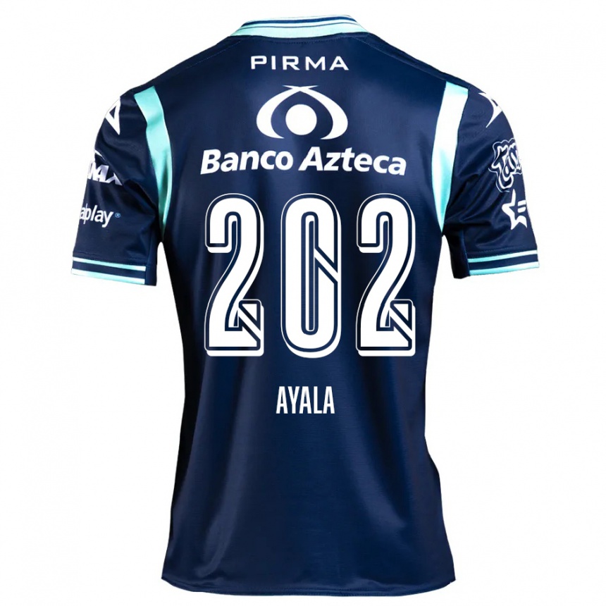 Kids Football Diego Ayala #202 Navy Blue Away Jersey 2024/25 T-Shirt Nz