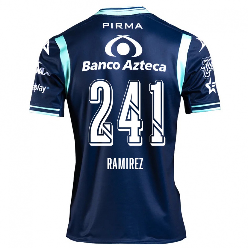 Kids Football Eduardo Ramírez #241 Navy Blue Away Jersey 2024/25 T-Shirt Nz