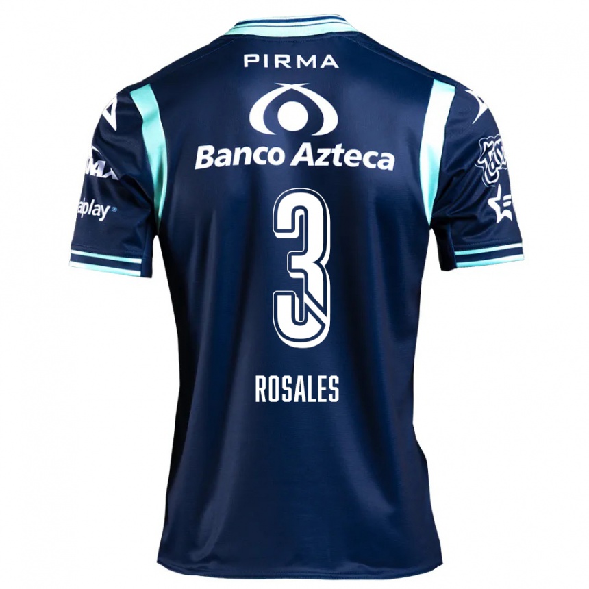 Kids Football Fátima Rosales #3 Navy Blue Away Jersey 2024/25 T-Shirt Nz