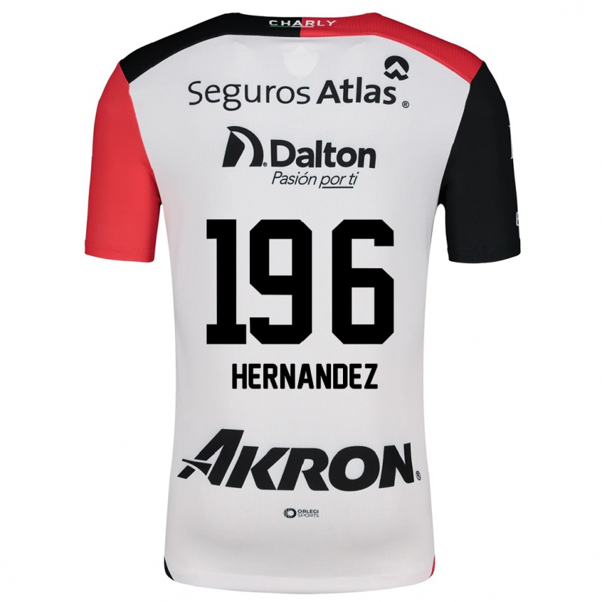 Kids Football Miguel Hernández #196 White Red Black Away Jersey 2024/25 T-Shirt Nz